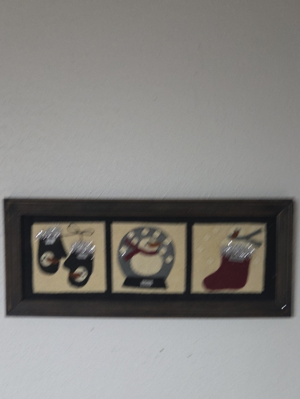 Vintage Wood Framed Christmas Wall Art